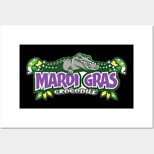 Show Your Wild Side with This Crocodile Mardi Gras Design Posters and Art